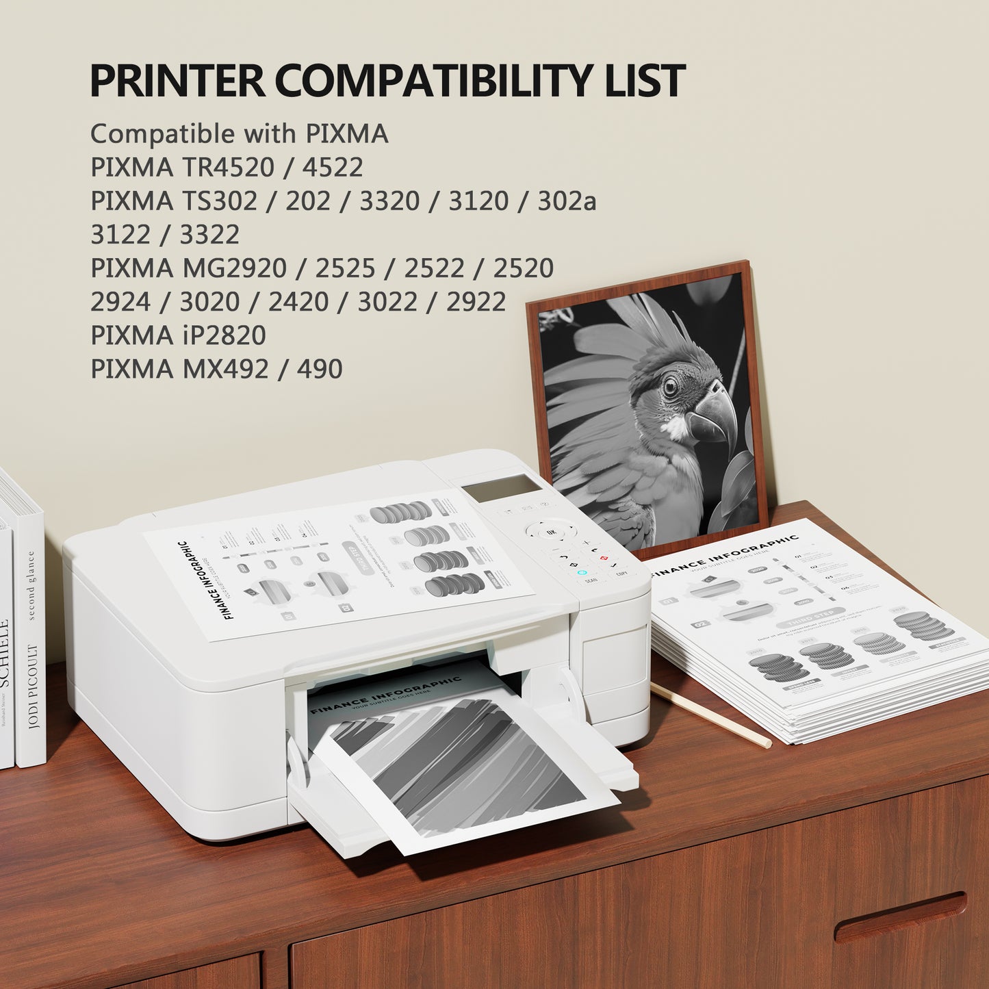 PG-245 PG245 245XL Ink Cartridges Black Compatible for Canon 245XL PG245XL for MX490 MX492 MG2522 MG3022 MG2520 TS3100 (2 Black)