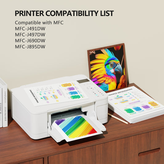 LC3013XL Ink Cartridges Compatible for Brother LC3013 LC3013XL LC3011 for MFC-J491DW MFC-J497DW MFC-J895DW MFC-J690DW Printer(5 pack)