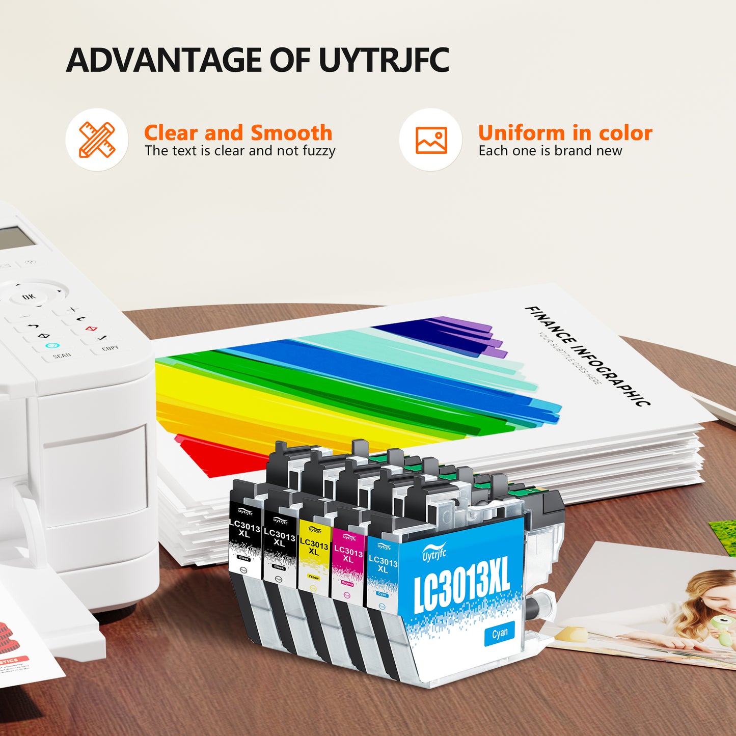 LC3013XL Ink Cartridges Compatible for Brother LC3013 LC3013XL LC3011 for MFC-J491DW MFC-J497DW MFC-J895DW MFC-J690DW Printer(5 pack)