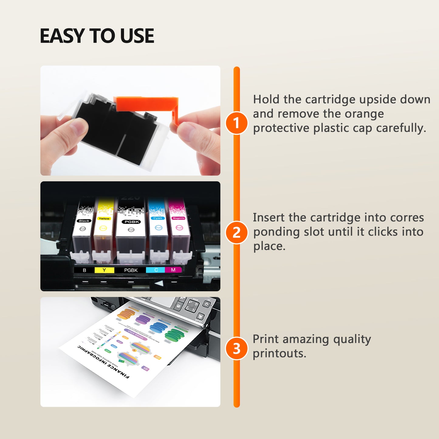 PGI-220 CLI-221 Ink Cartridges Compatible for Canon 220 221 Ink for Pixma MX870 MX860 MP560 MP640 MP620 Printer (5 Pack)