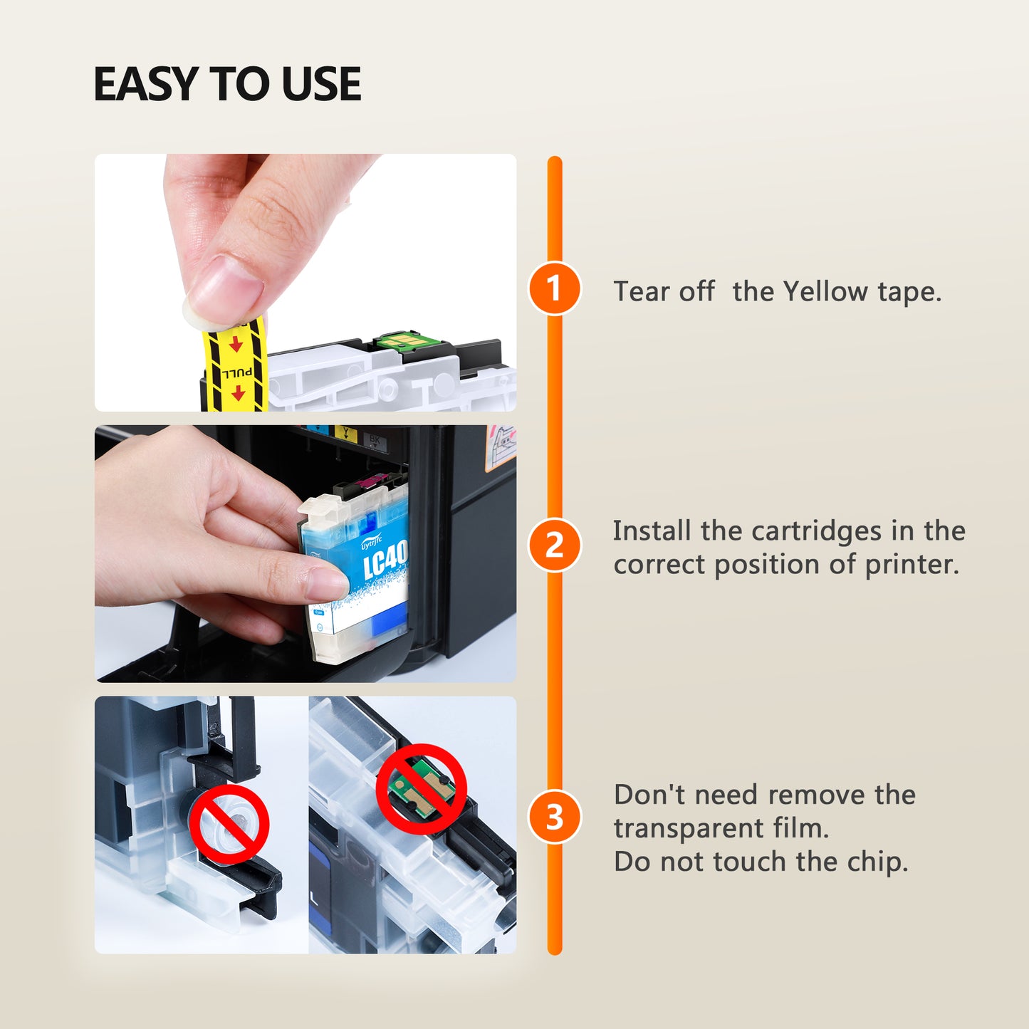 LC406 Ink Cartridges Compatible for Brother LC406XL LC406 for MFC-J4335DW  MFC-J5855DW MFC-J4345DW MFC-J6955DW MFC-J6955DW (4 Pack)
