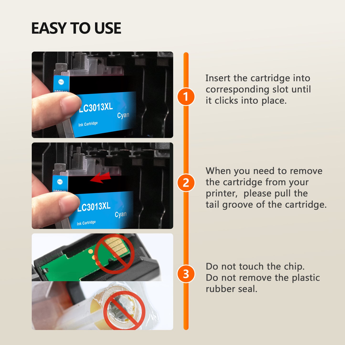 LC3013XL LC3011 Ink Cartridges Compatible for Brother LC3013 LC3013XL for MFC-J491DW MFC-J497DW MFC-J895DW MFC-J690DW Printer(4 pack)
