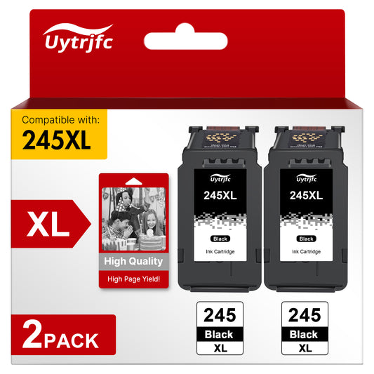 PG-245 PG245 245XL Ink Cartridges Black Compatible for Canon 245XL PG245XL for MX490 MX492 MG2522 MG3022 MG2520 TS3100 (2 Black)