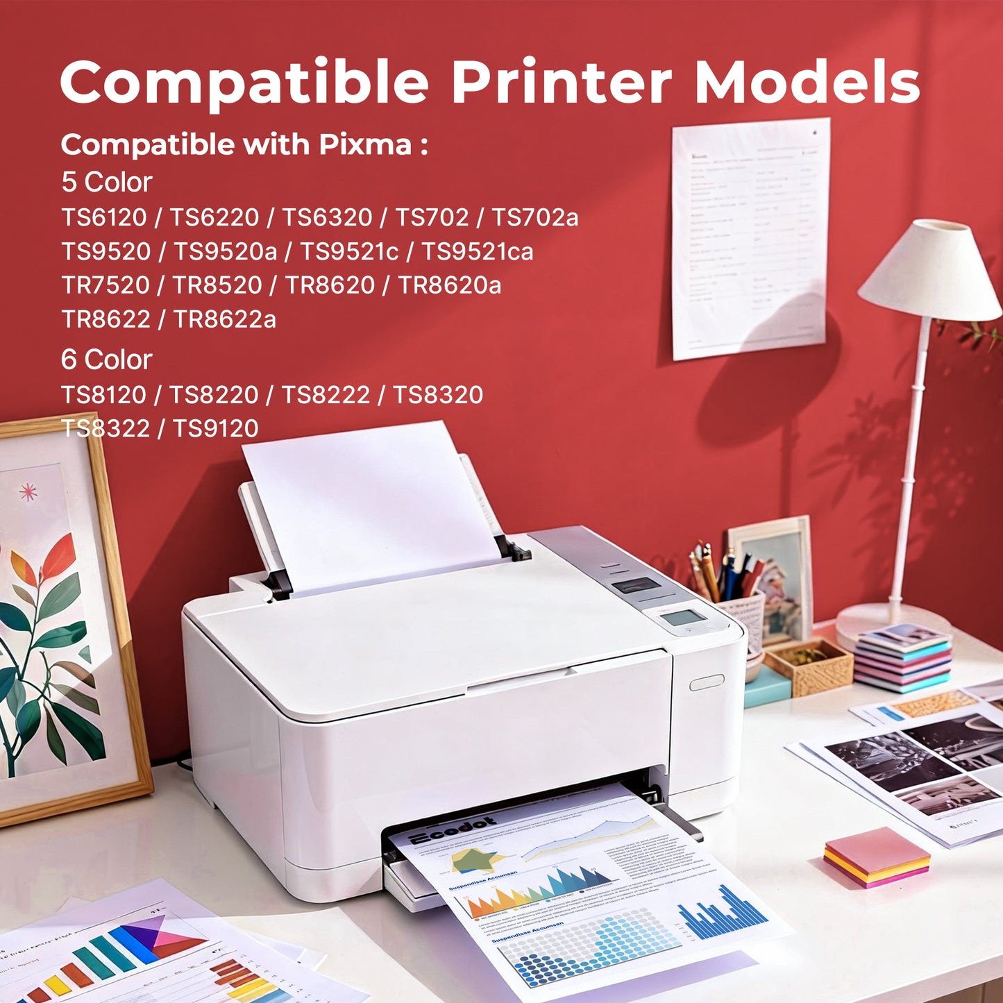 PGI-280XXL CLI-281XXL Ink Cartridges Compatible for Canon 280XXL 281XXL for PIXMA TR8520 TR8620a TR8620 TS702a TS9520 TS9521C Printer (5 Pack)