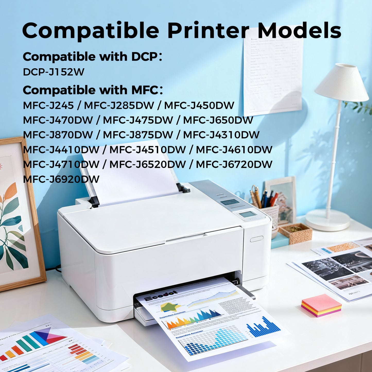 LC103XL LC103 LC101 Ink Cartridges Compatible for Brother LC103 LC103XL Ink Work for Brother MFC-J870DW MFC-J6920DW MFC-J6520DW Printer (5 pack)
