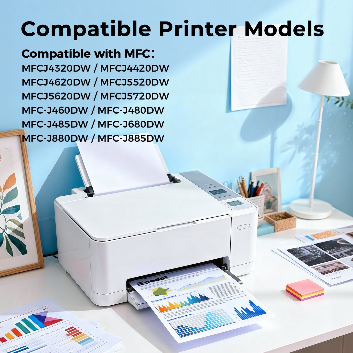 LC203XL LC201 Ink Cartridges Compatible for Brother LC203 LC203XL Work for Brother MFC-J480DW MFC-J880DW MFC-J4420DW MFC-J680DW MFC-J885DW MFC-4320DW(5 Pack)