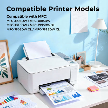 LC3011 LC3013XL Ink Cartridges Compatible for Brother LC3013 LC3013XL LC3011 Work for Brother MFC-J491DW MFC-J497DW MFC-J895DW MFC-J690DW Printer (4 pack)