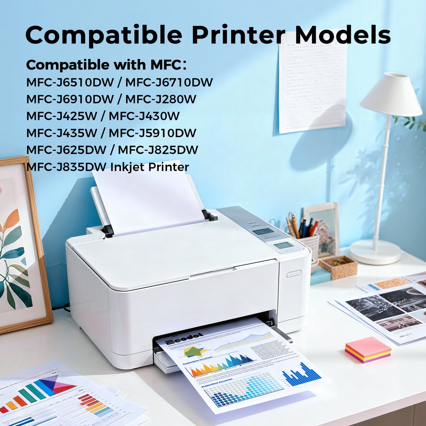 LC75 LC71 LC79 XL Ink Cartridges Compatible for Brother LC75 LC71 Ink Work with Brother MFC J280W J825DW J430W J835DW J625DW J425W J6710DW J280W J6910DW J5910DW J6510DW J435W Printer, 5 Pack