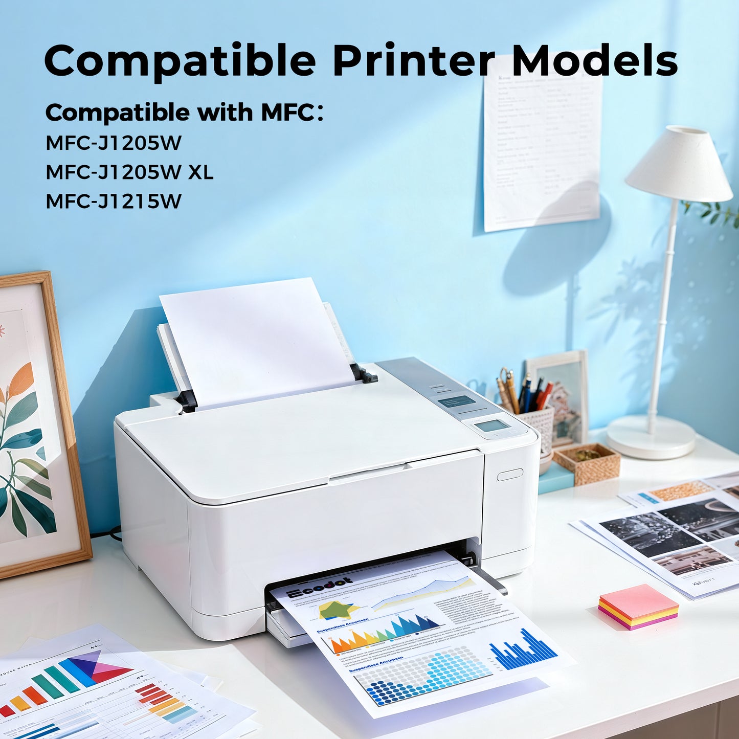 LC404 LC404XL Ink Cartridges Compatible for Brother LC404XL lLC404 Ink Cartridge Work for Brother MFC-J1205W MFC-J1215W MFC-J1205W XL Printer (4 Pack)
