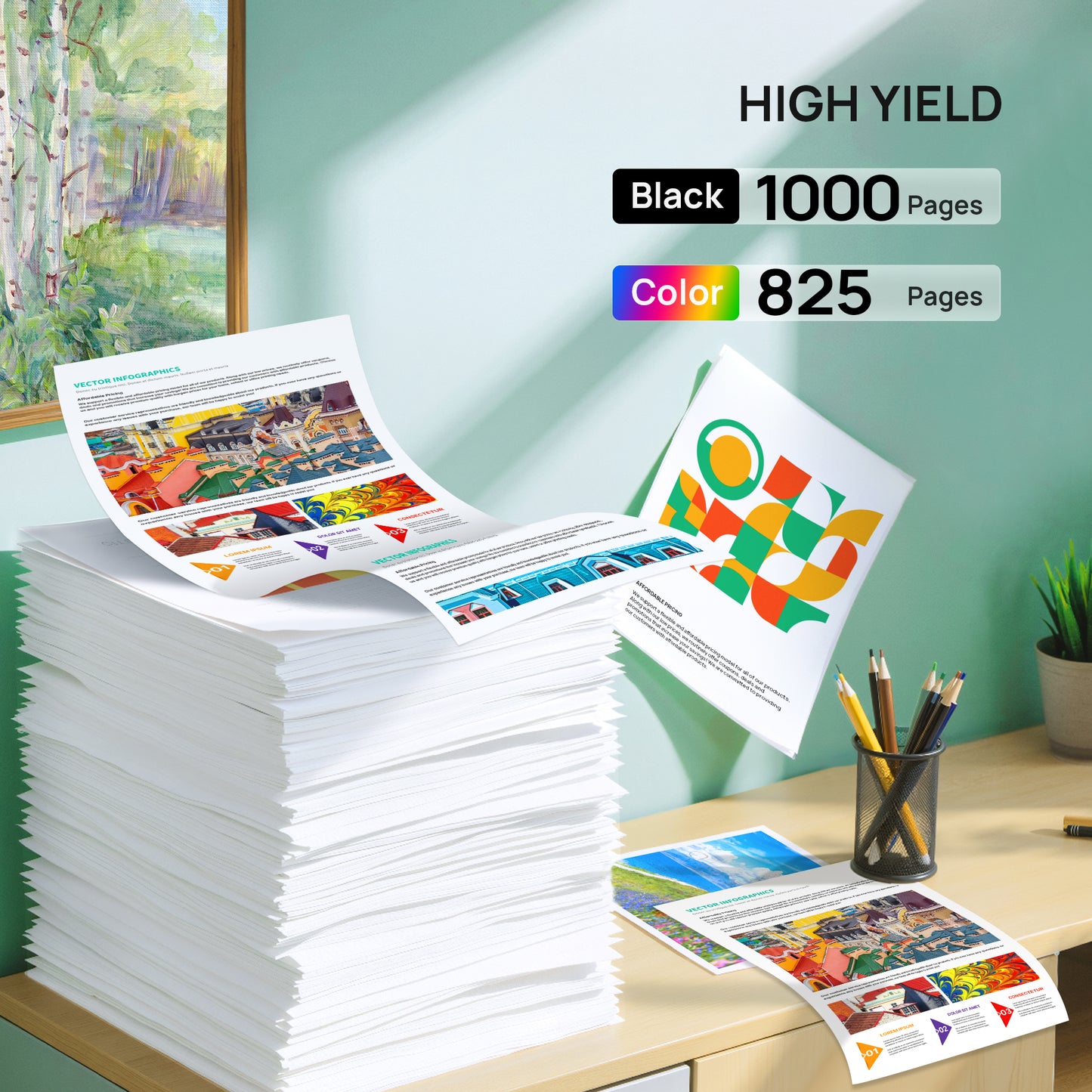 934XL 935XL Ink Cartridges Compatible Replacement for HP 934 935 XL Combo Pack to use with HP Officejet 6800 6812 6815 6820 6822 6825 Officejet Pro 6230 6830 6835 ( Black, Cyan, Magenta, Yellow )