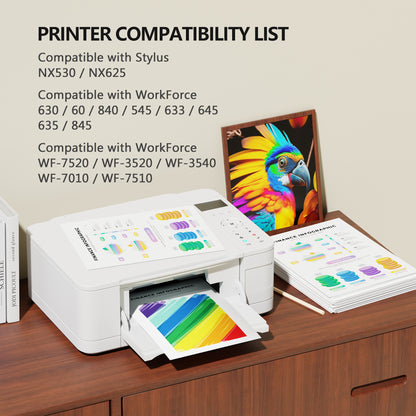 Remanufactured Ink Cartridges Replacement for Epson 127 T127 to use with NX530 625 WF-3520 WF-3530 WF-3540 WF-7010 WF-7510 7520 545 645 (4 Pack)