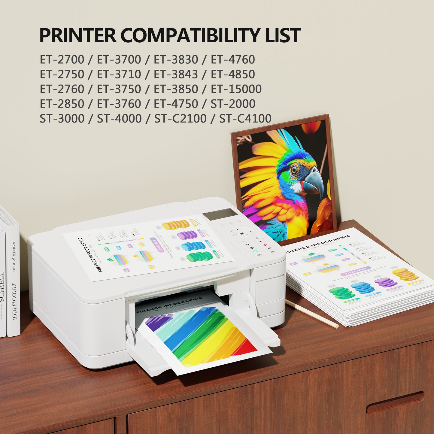 Remanufactured Replacement for Epson 502 Ink Refill Bottles for ET-3760 ET2760 ET2750 ET-4760 ET-2850 ET-15000 ST-4000 ST-2000 ET-3710 (5 Pack)