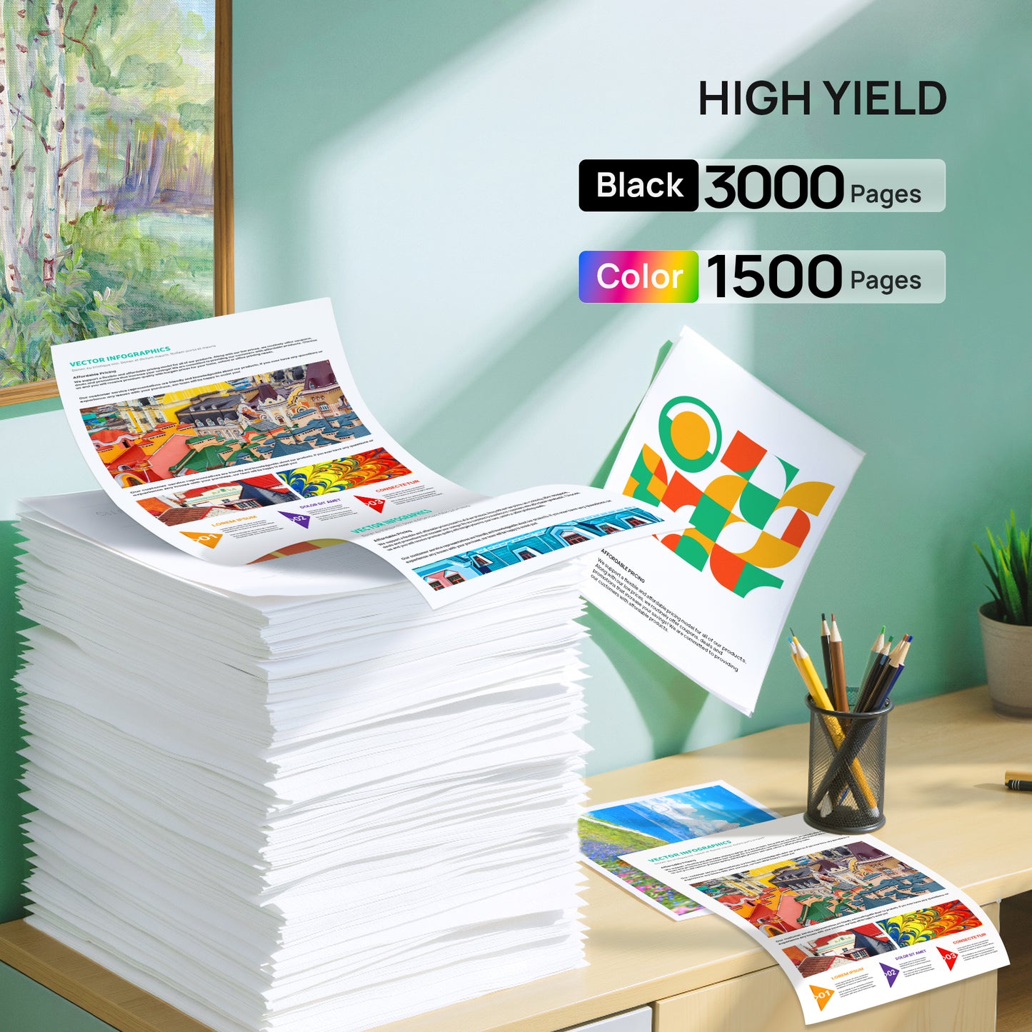 LC3033XXL Ink Cartridges Compatible for Brother LC3033 LC3033 XXL High Yield Work with MFC-J995DW MFC-J805DW MFC-J815DW J995DWXL J805DWXL J815DWXL Printer, ( Black Cyan Magenta Yellow, 4 Pack)