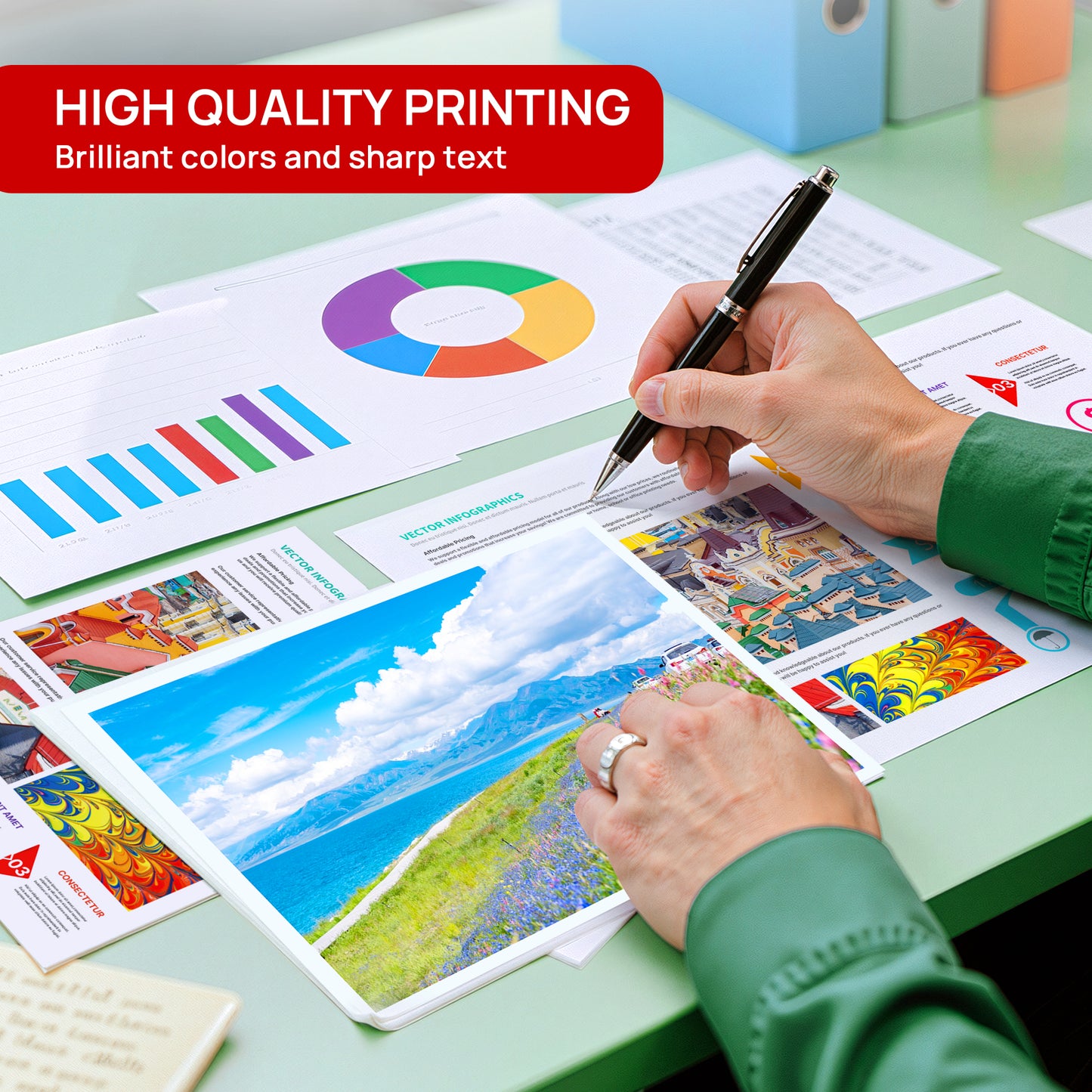 PGI225 CLI226 Ink Cartridges Replacement for Canon PGI-225 CLI-226 Ink 6 Color to use with PIXMA MG6120 MG6220 MG5320 MX882 Printer ( PGBK, Black, Cyan, Magenta, Yellow, Gray, Combo Pack)