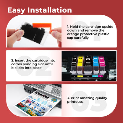 270XL 271XL PGI-270XL CLI-271XL Ink Cartridges Compatible for Canon PGI-270XL CLI-271XL for Canon MG5750 MG5721 MG6820 MG6821 TS5020 TS6020 MG7720 Printer（6 Pack)