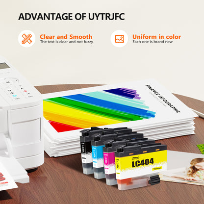 LC404 LC404XL Ink Cartridges Compatible for Brother LC404XL lLC404 for MFC-J1205W MFC-J1215W MFC-J1205W XL Printer (4 Pack)