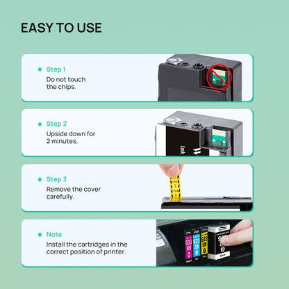 932XL 933XL Ink Cartridges Compatible Replacement for HP 932 933 XL Combo Pack to use with HP Officejet 6100 6600 6700 7110 7510 7610 7612 7620 7600 Printer ( Black,  Cyan, Magenta, Yellow, 4 Pack )